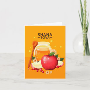 Festividades Shana Tova - Feliz Cartão de Férias de Ano Novo Ju
