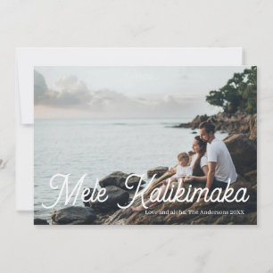 Festividades Simple Mele Kalikimaka cartão de Natal do Havaí