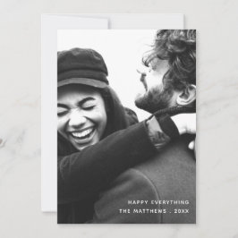 Festividades Simples Cartão com fotos de férias minimalista mod