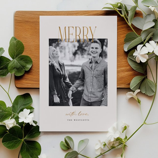 Festividades Simples Cartão com fotos de Natal Mínimo (Criador carregado)