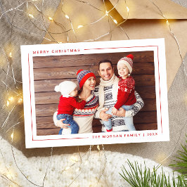 Festividades Simples Cartão com fotos Moderno de Feliz Natal - 