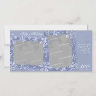 Festividades Simplesmente Flocos de Neve Cartão Pessoal Dupla F