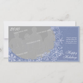 Festividades Simplesmente Snowflakes Art Cartão de Foto Horizon