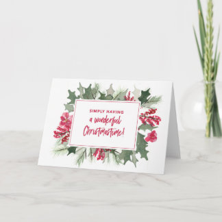 Festividades Simplesmente tendo um cartão maravilhoso de