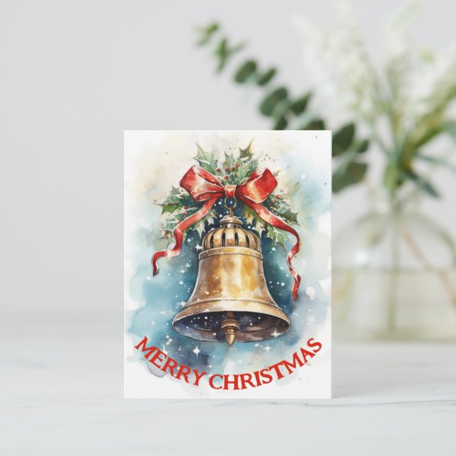 Festividades Sino Antigo - Cartão de Natal (Em pé/Frente)