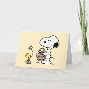 Festividades Snoopy & Woodstock   Cartão de Boas Festas de Pásc
