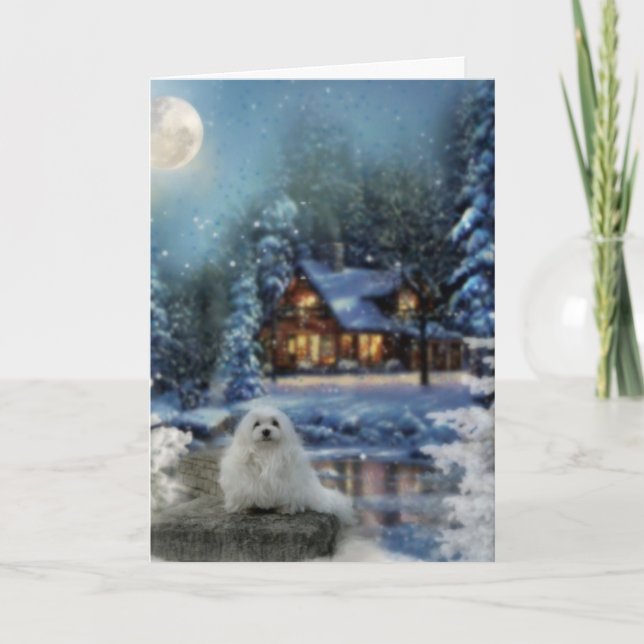 Festividades Snowdrop o cartão de Natal maltês (Frente)