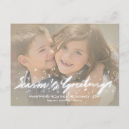 Festividades Snowflakes Seasons saúda cartão postal de efeito f