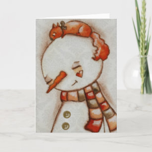 Festividades Snowman e Squirrel - Cartão de Férias