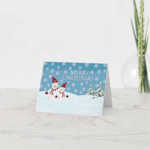 Festividades Snowman: Feliz Cartão de Saudação de Natal