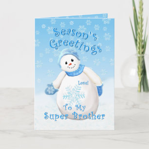 Festividades Snowman Wonderland para o Cartão de Natal do Irmão