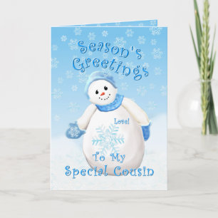 Festividades Snowman Wonderland para o Cartão de Natal Primo