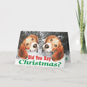 Festividades Snowy Disse Natal? Cartão de Natal Beagle