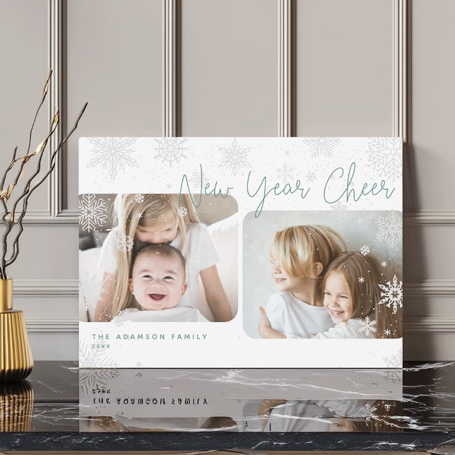 Festividades Snowy Script | 2 Cartão de Férias do Feliz ano nov (Criador carregado)