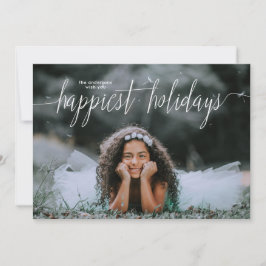 Festividades Sobrepor o Cartão com fotos de Letra de Feriados M