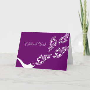 Festividades Sons do Shofar Cartão de Boas Festas de Rosh Hasha