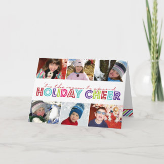 Festividades Spread Holiday Cheer 6 Photo Folheto Cartão De Nat
