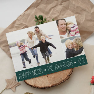 Festividades Starred   Cartão de Colagem de Fotos de Feriado