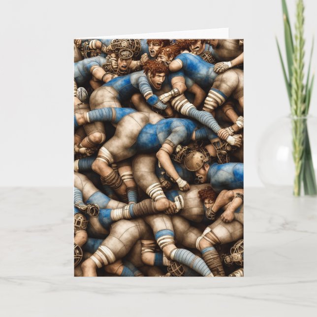 Festividades Steampunk Rugby - Cartão de Saudação do Rugby (Frente)