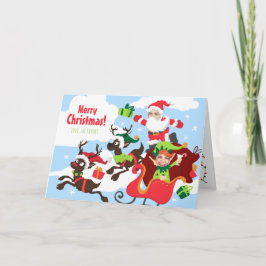 Festividades Sua cara aqui! Família do cartão de Natal 2