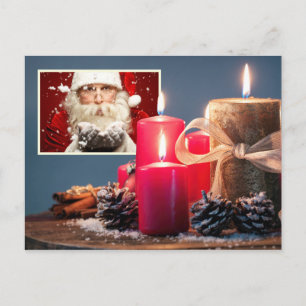 Festividades SUA FOTO com o cartão postal de Natal personalizad