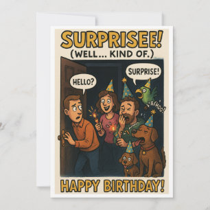 Festividades Surpresa! (Bem... Tipo) - Cartão de aniversário en