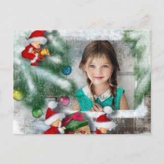 Festividades Surpresa do cartão postal de fotos de Papais noeis