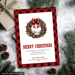 Festividades tema de cowboy country cartão de Natal ocidental
