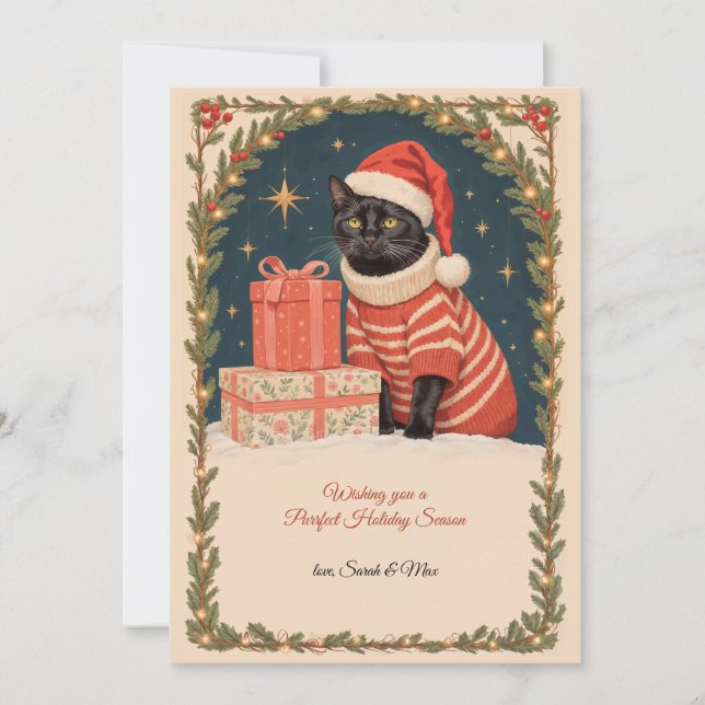 Festividades Temporada de Férias Perfeita Cartão de Férias (Frente)