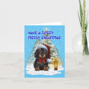 Festividades Tenha um Feliz Natal Doggy, cartão de Natal