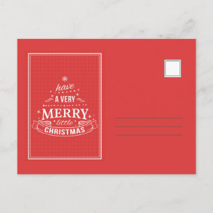 Festividades Tenha um Feliz Natal Pequeno Cartão Postal de Féri