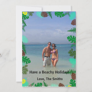 Festividades Tenha Um Feriado De Beachy! | Cartão de Natal trop