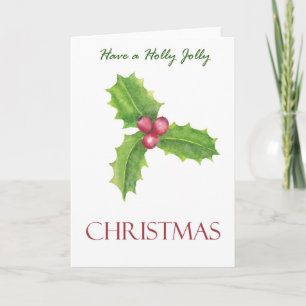 Festividades Tenha um Natal Holly Jolly   Cartão de Natal