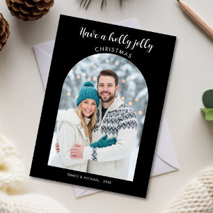 Festividades Tenha um Natal Holly Jolly — um cartão de casal bo
