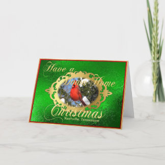 Festividades Tenha um Natal para baixo Home do cartão de