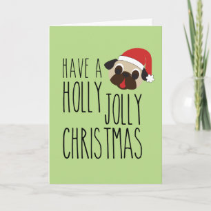 Festividades Tenham Um Cartão De Natal Holly Jolly