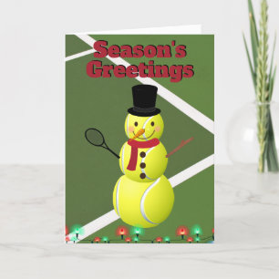 Festividades Tênis Ball Snowman e Cartão de Férias de Natal