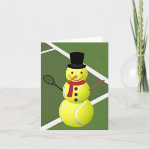 Festividades Tênis Ball Snowman e Cartão de Férias de Natal