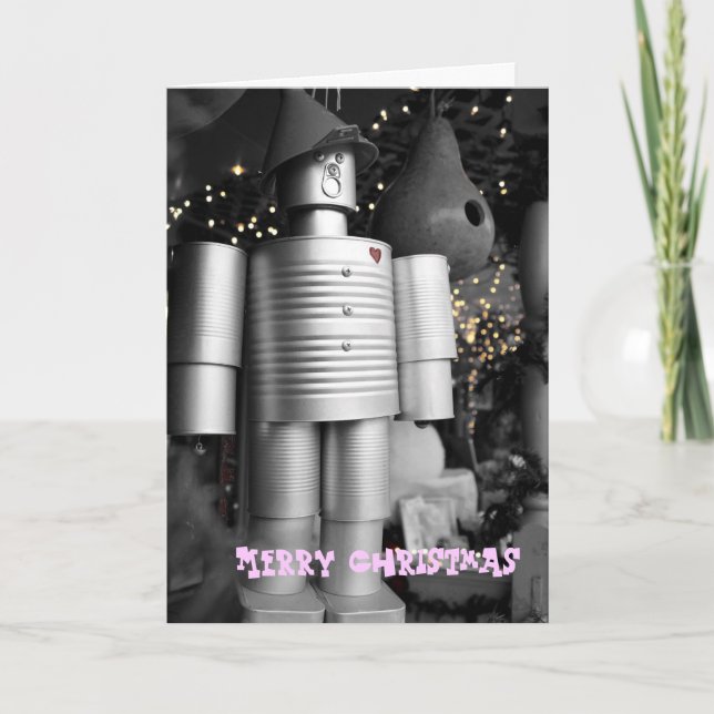 Festividades Tin Man no Cartão de Saudação de Natal (Frente)