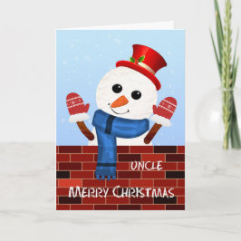 Festividades Tio Natal Snowman - Cartão de Férias
