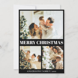 Festividades Tipografia Clássica Cartão de Férias de Natal Feli