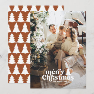 Festividades Tipografia retrô moderna foto completa cartão de f