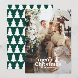 Festividades Tipografia retrô moderna foto completa cartão de f