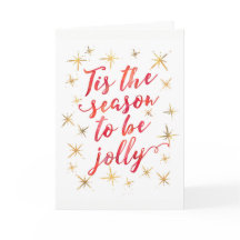 Tis o vermelho e o ouro do cartão de Natal da