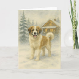 Festividades Tornjak Holiday Glow – Cartão de Inverno em Aquare