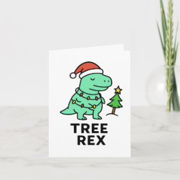 Festividades Tree Rex - Cartão de Natal Engraçado