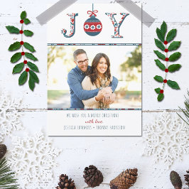 Festividades Trendy "Joy" Boho Bauble Cartão de Natal