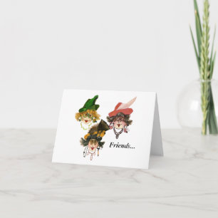 Festividades Três Amigos de Natal Cartão de Boas Festas