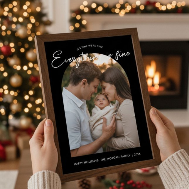 Festividades Tudo Está Bem Cartão de Natal da Família Fofo (Criador carregado)