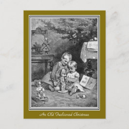 Festividades Um antigo cartão postal de Natal movido